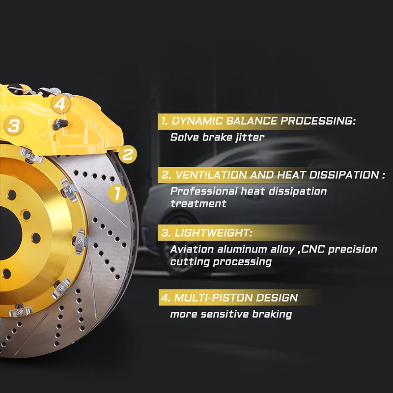 Factory 18Z 6 Piston Caliper Forging Upgrading High Performance Brake System 355/380mm Disc For Nissan Patrol Y61 Y60 Navara D40