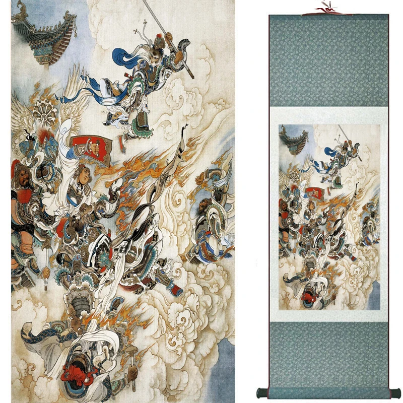 

The monkey king caused havoc in heaven art painting silk scroll painting Monkey King Wreaks Havoc in Heaven painting 2018082445