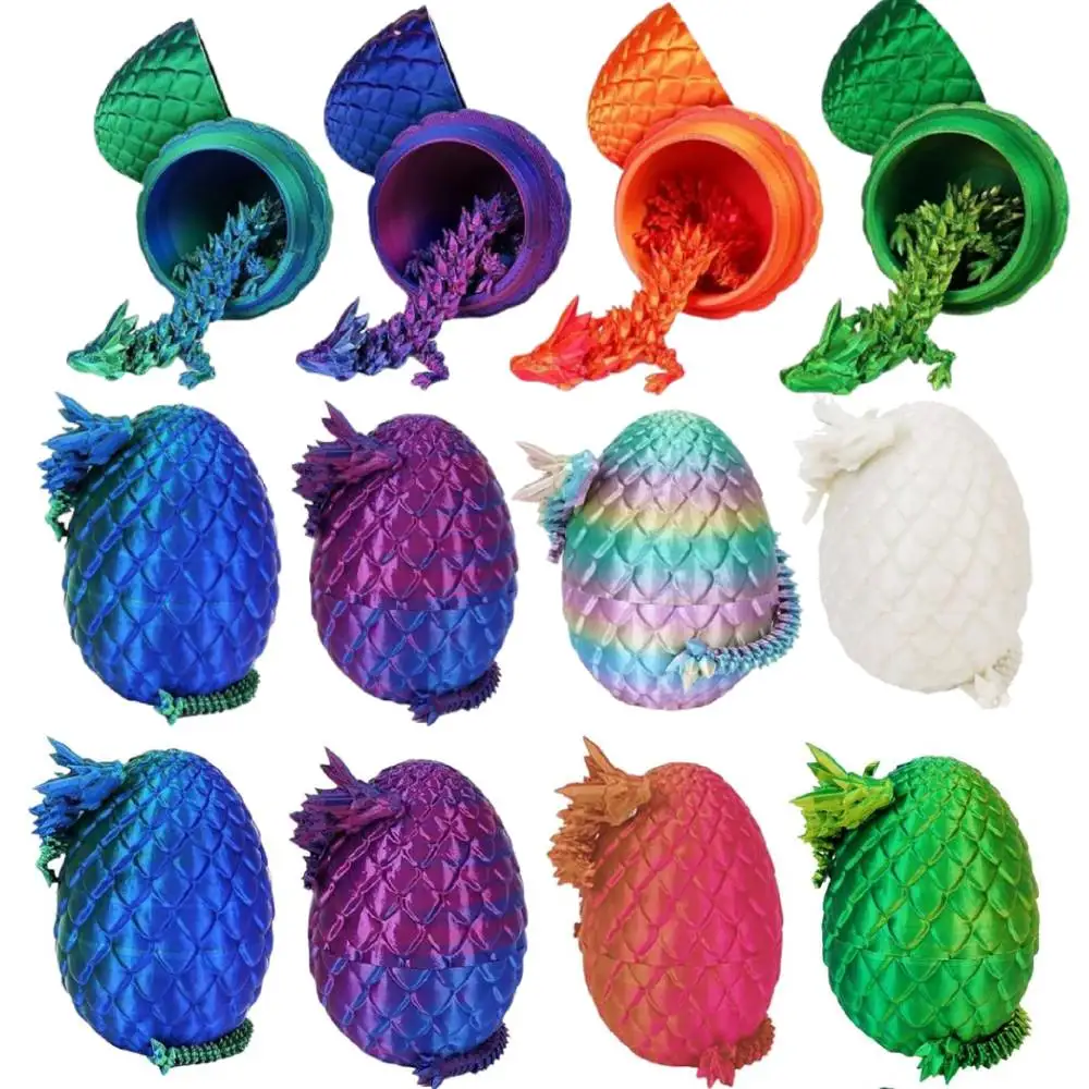 4 قطعة/الوحدة ثلاثية الأبعاد مطبوعة التنين البيض الإغاثة القلق التنين تململ لعبة 14 سنتيمتر التنفيذي التنين تململ مكتب اللعب ديكور غرفة مكتب المنزل اللعب