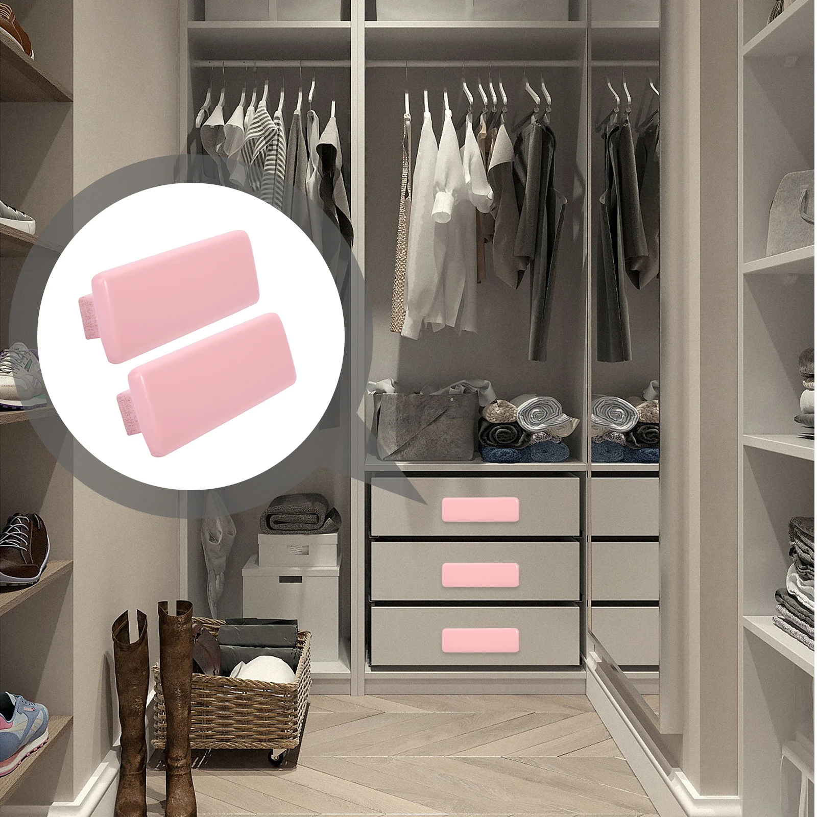 

2 Pcs Drawer Knobs Solid Wood Door Handle Cabinet Wardrobe Modern Pull Hardware Pulls Pink Kitchen Child