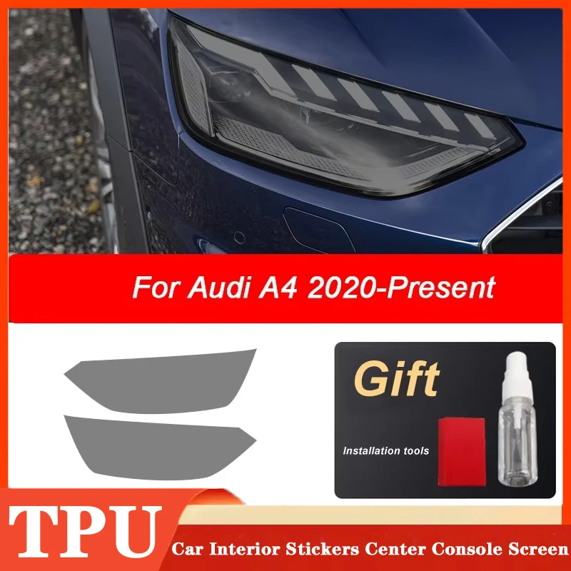 TPU Kararmış Far Arka Lambası Sis Lambası koruyucu film Far Audi A4 8 V A3 B8 B9 A5 A6 C8 A7 A8 D4 TT E-tron R8