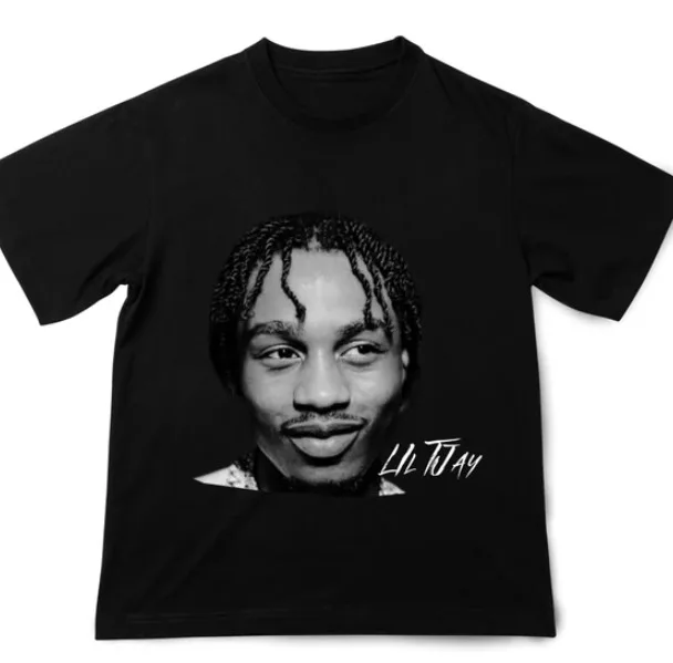 Lil Tjay Face Shirt Rapper Hiphop Shirt Short Sleeve S-5Xl