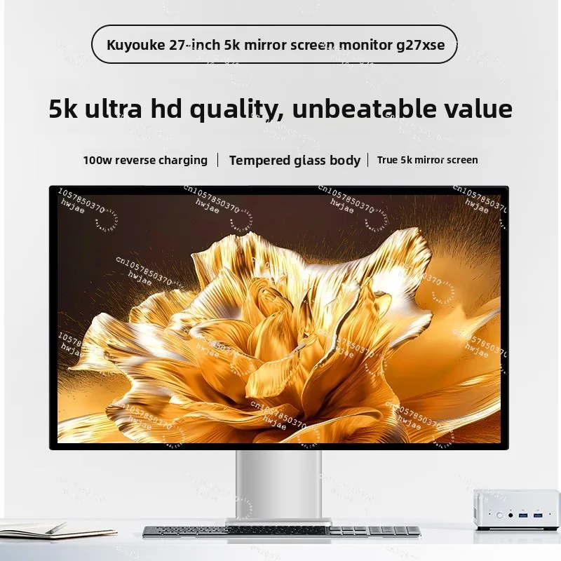 FOR Kuycon Display: 27-inch 5K75Hz laptop external mirror design G27XSE