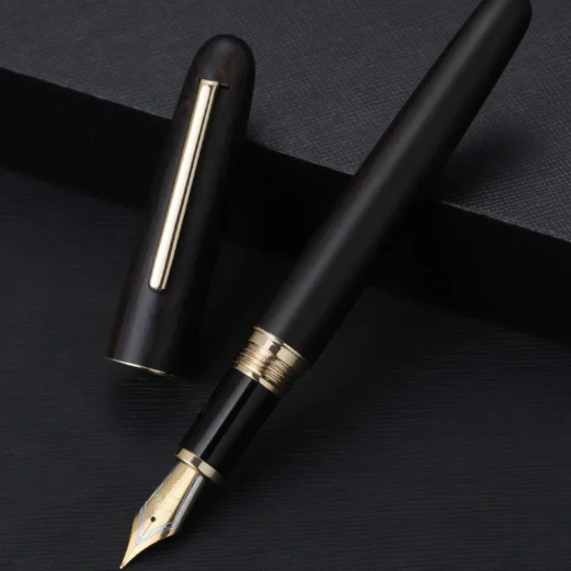 JINHAO 9036 ไม้ธรรมชาติ Handmade Fountain ปากกา EF/F/M ทองคลิปหมึกปากกาเครื่องเขียนสํานักงานธุรกิจของขวัญโรงเรียน PK 82