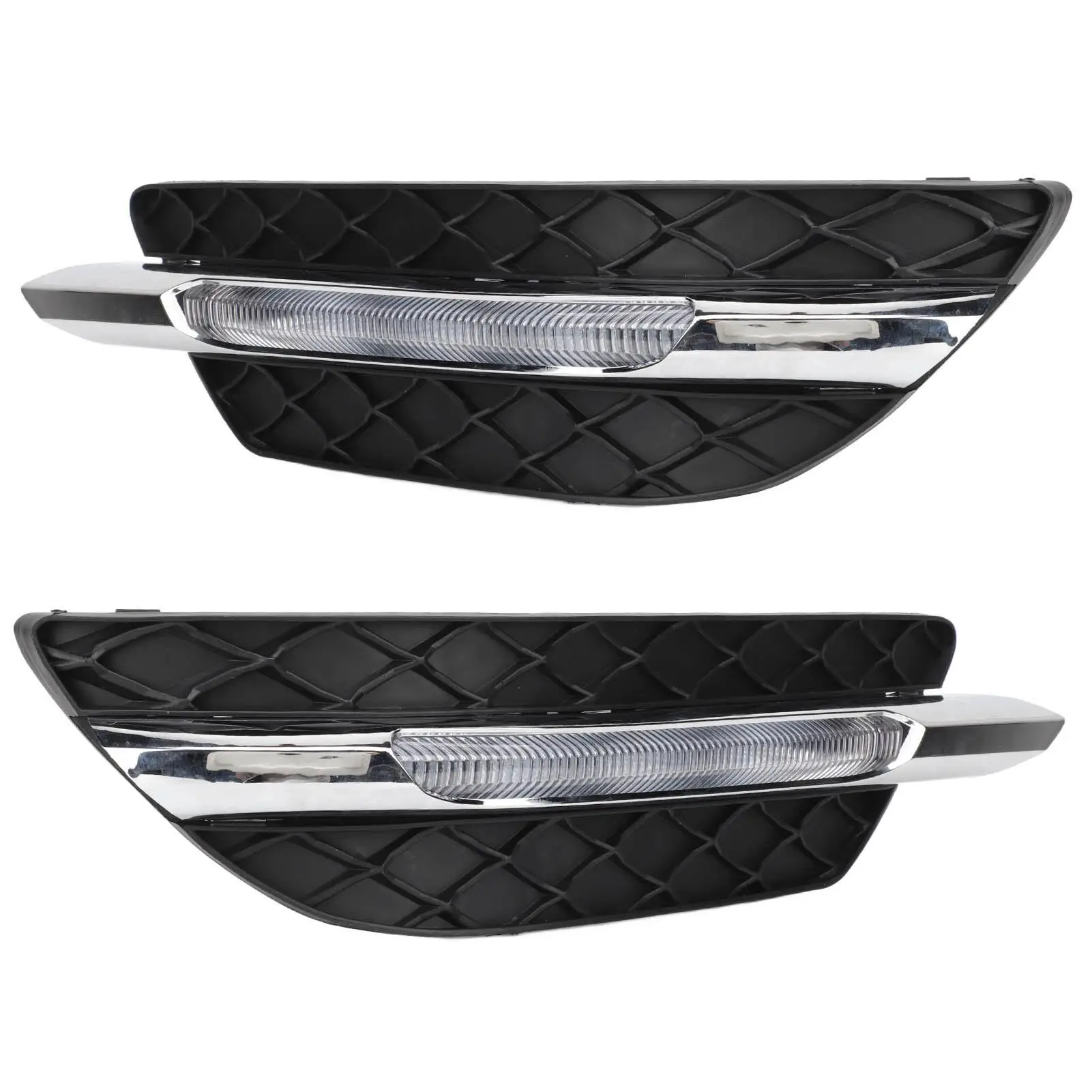 2pcs Fog Lamp Trim Molding 2048803224 Daytime Running Fog Light Cover Replacement for Mercedes benz W204 C-Class ABS+PP