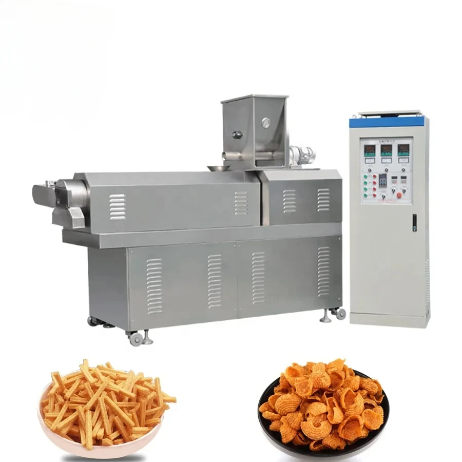 Automatic Frying Snack Food Production Line Making Machine Fry Snacks Pellet Fried Snack Chips Processing