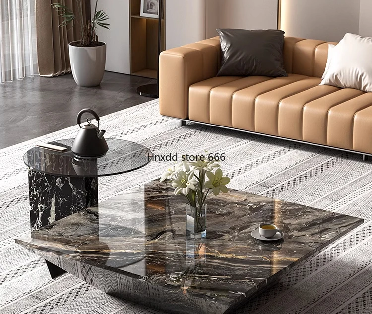 Imported natural marble high-end coffee table living room home