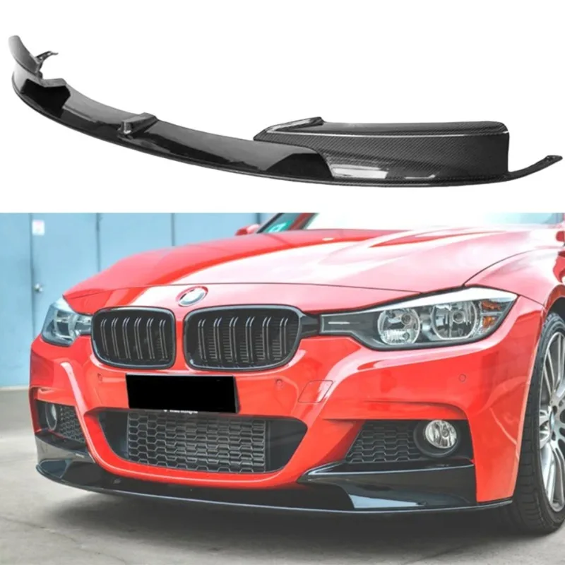2PCS 2013 Bis 2018 Für BMW 3 Serie F30 F31 328i 330i 335i 340i 320d 330d MP Stil front Spoiler Bumper Lip Splitter Diffusor ABS – Detail 1