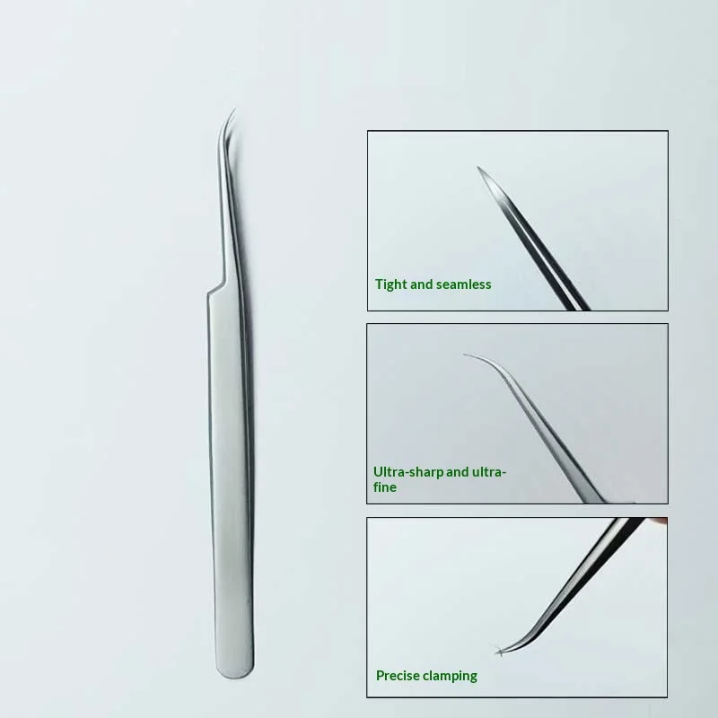 Stainless Steel Eyebrow False Eyelashes Tweezers Lashes Extension Nail Makeup Tool High Quality Fine Tip Profession Tweezer