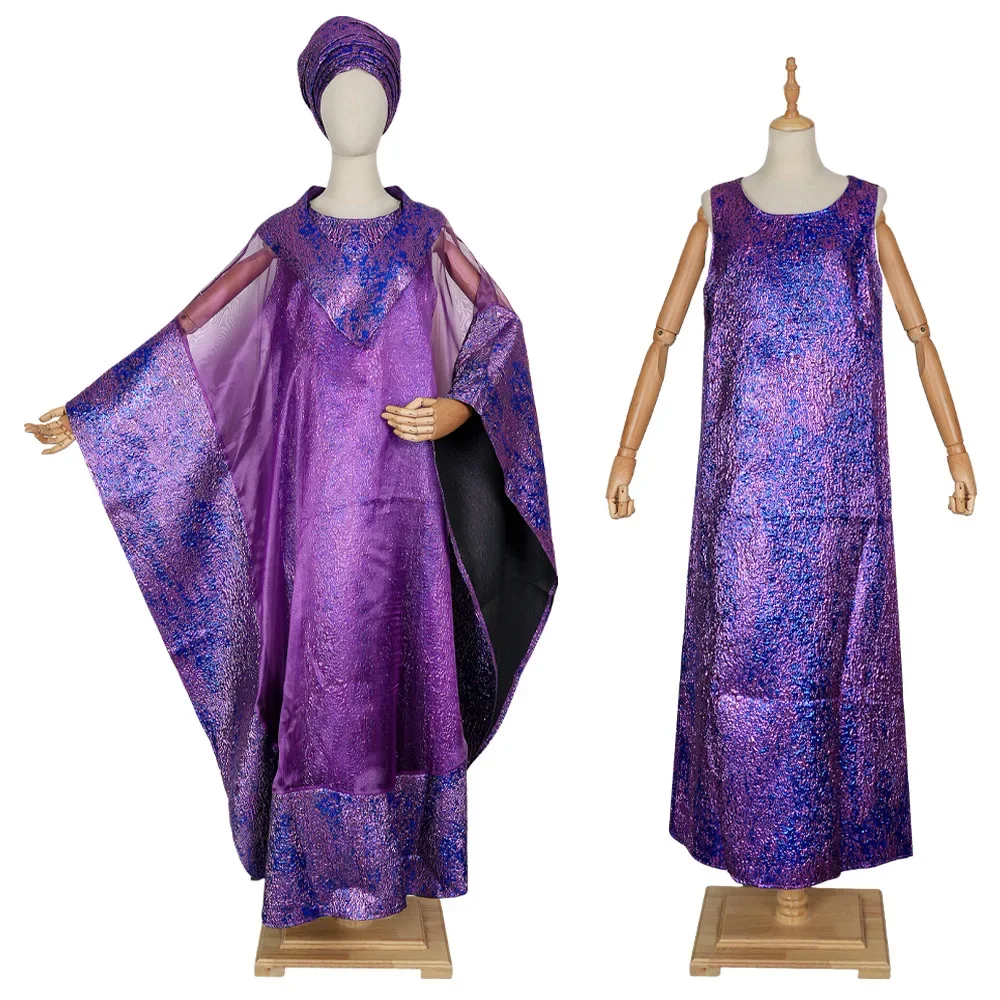 

Африканское платье для женщин Plus Si ze с вышивкой Weddi ng, длинное платье макси с шарфом для гостей