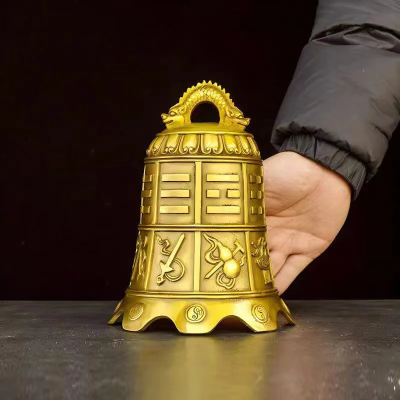 

Copper Eight Immortals Ritual Instrument Temple Copper Bell Ornament Eight Treasures Copper Bell Pendant Peace Bell Copper Eight