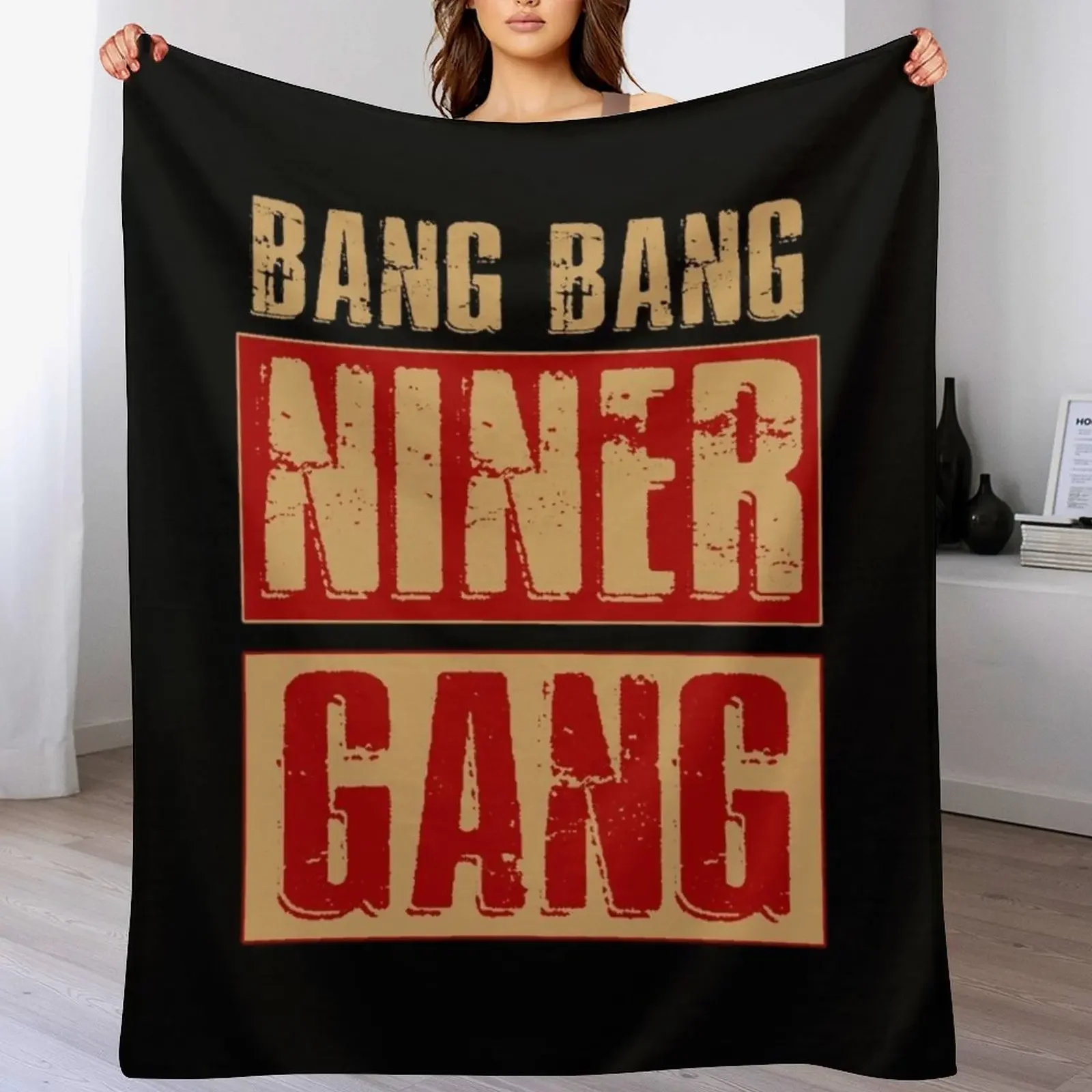

Bang Bang Niner Gang Football Cool Throw Blanket Sofa Throw Hairys Sleeping Bag Luxury Designer Blankets