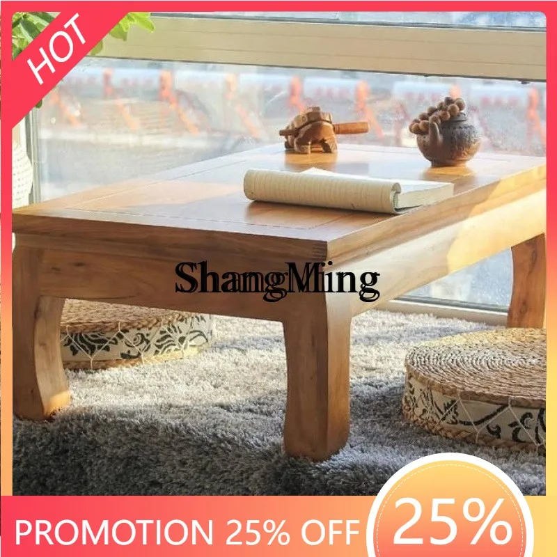 SM home new old elm bay window kang table bed tatami kang table study table
