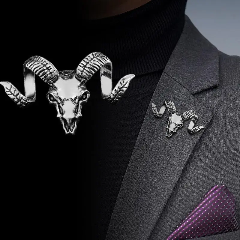 Cute Sheep Shape Brooch Pin Premium Alloy Vintage Corsage Decor for Men Women Clothing Party Wedding Accessories