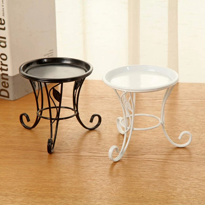 Flower Stool Metal Flower Stand,European Style Stool Balcony Floor Garden Flower Pot Planter Holder Decor Plant Shelve A