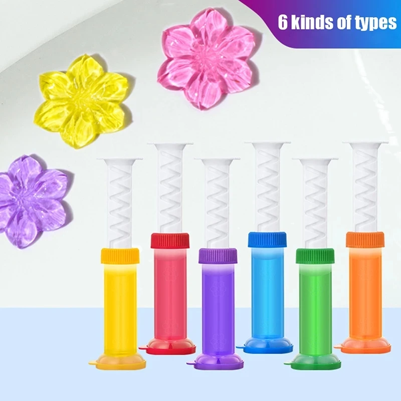 1 Pcs Flower Aroma Toilet Cleaning Gel Toilet Deodorant Cleaner Toilet Aroma Removing Odor Cleaning Household Cleaning