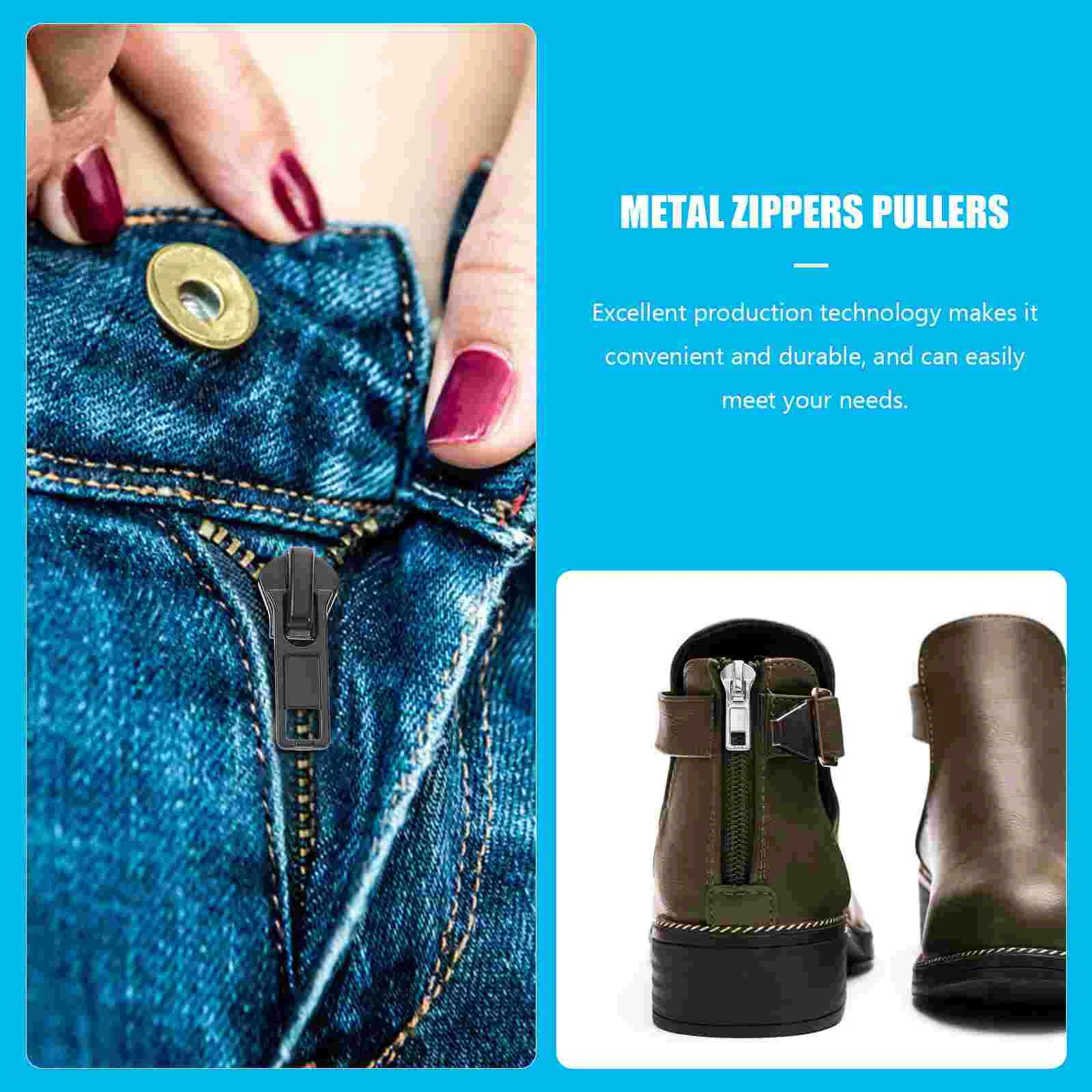 57 Pcs Zipper Replacement Slider Multi-purpose Heads Suite Repair Kit DIY Pulls Universal Handbag Child