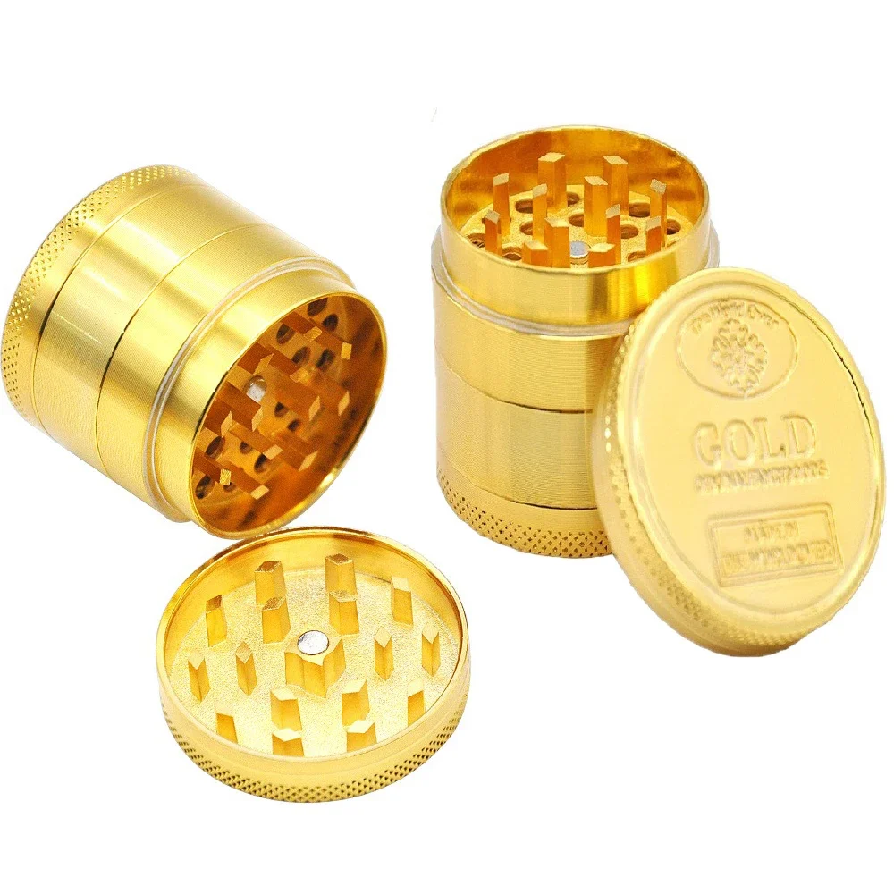 4 Layer 40mm Zinc Alloy Herbal Herb Mills Grinder for Smoking Manual Metal Herbal Crusher Tobacco Cutting Smoke Accessories