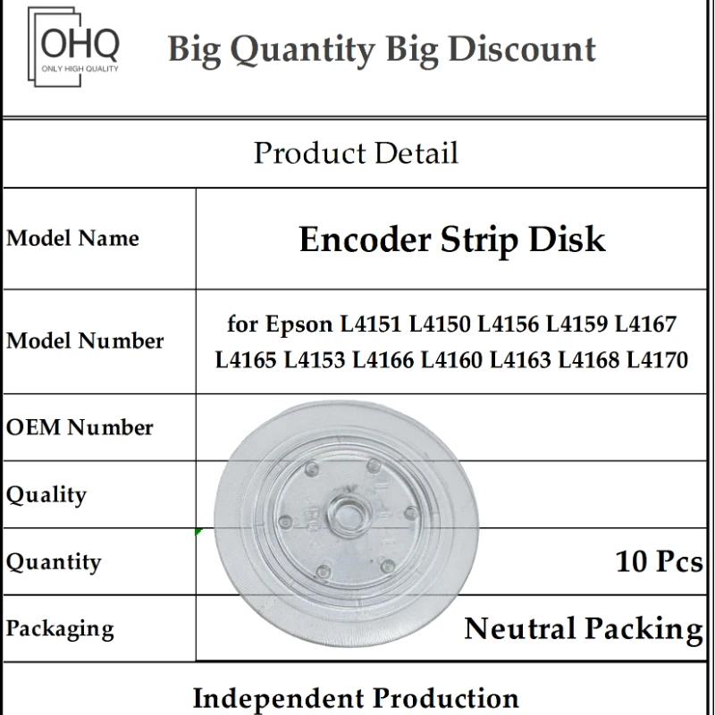 4X Encoder Strip Disk for Epson L4151 L4150 L4156 L4159 L4167 L4165 L4153 L4166 L4160 L4163 L4168 L4170 Disc Fits Printer Parts