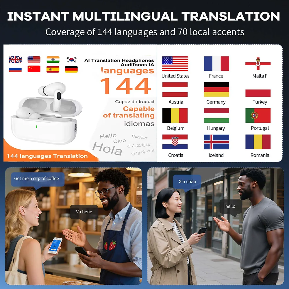 

Airs pods wireless Bluetooth headphones with built-in microphone noise cancelling TWS earphones IPX5 waterproof sports earphones