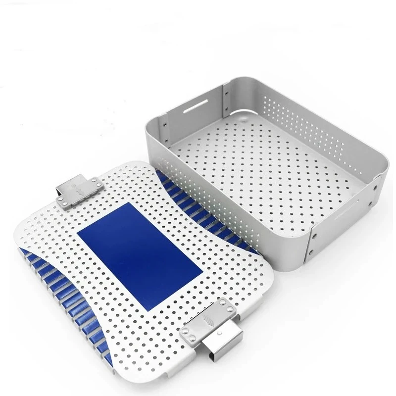 Instrument Disinfection Box, High Temperature and High Pressure Ophthalmic Surgery Storage Disinfection Box Aluminum Alloy