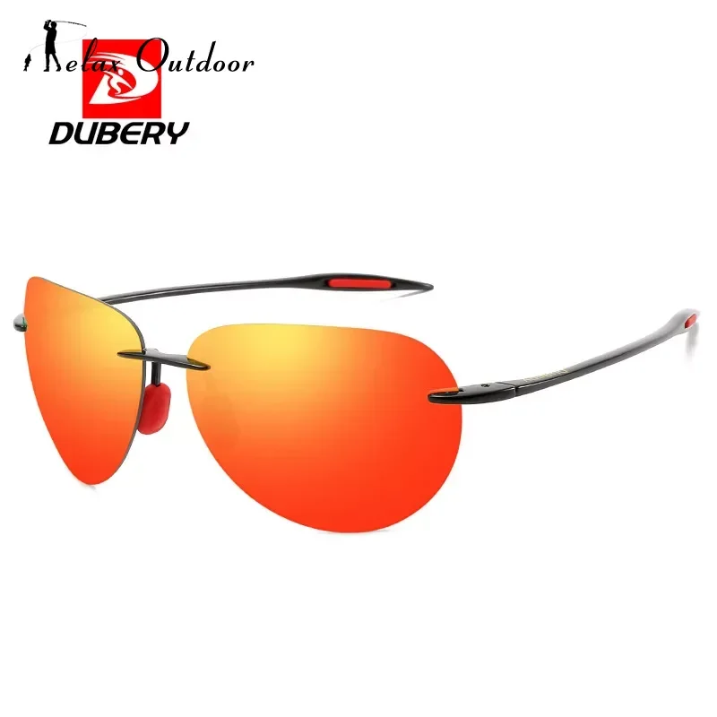 DUBERY New Sunglasses Sports Driving Sunglasses Frameless Toad Glasses Sunglasses Fishing Sun Glasses For Men Sun Glass Clip