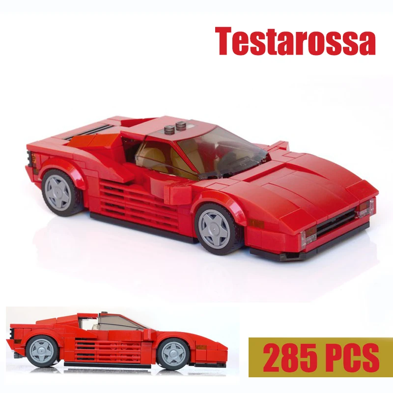 

NEW In Stock 285pcs Supercar Model Testarossa Fit MOC-57875 Roadsters Building Blocks Bricks Kids Educational Toy Birthday Gifts