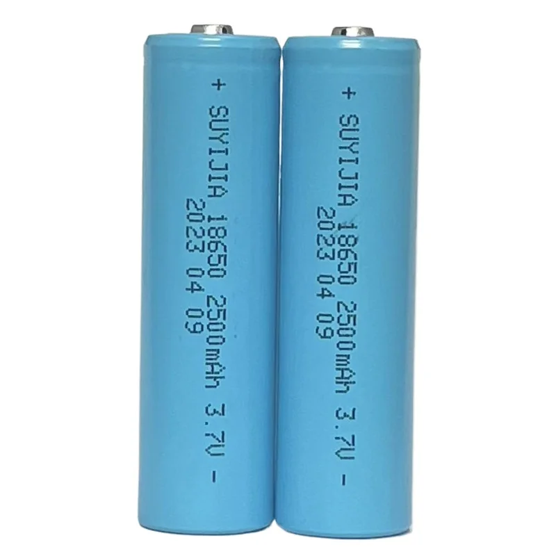 New 3.7V 2500mAh 18650 Pointed Battery Li-ion Rechargeable Batteries High Capacity Power Batteria for Flashlight Torch Headlamp