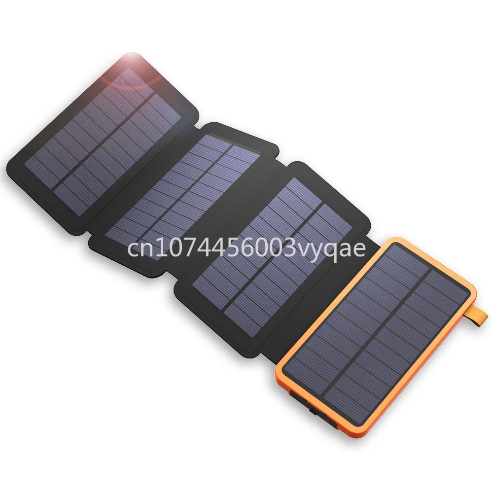 Outdoor Rainproof Solar Mobile Charger 25000 MA Portable Power Bank Foldable Power Bank