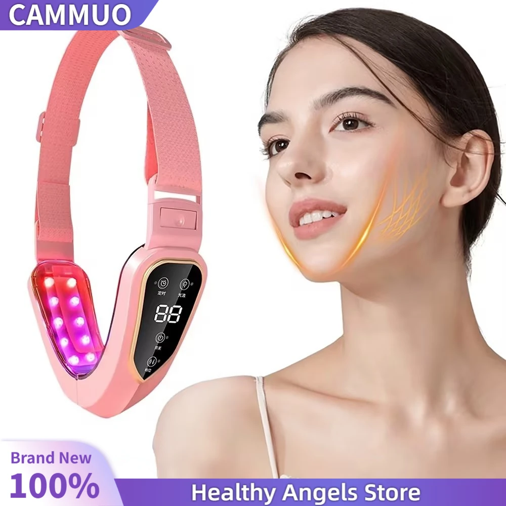 Facial Lifting Device LED Photon Therapy Facial Slimming Massager Double Chin V Face Shaped Cheek Lift Belt Machine