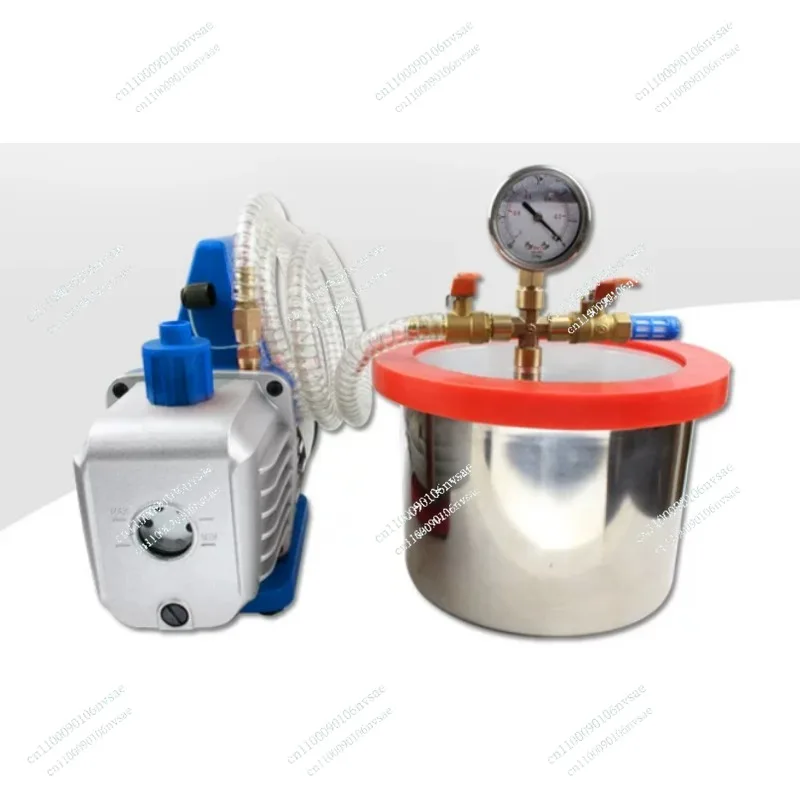 Diameter Epoxy Resin Vacuum Defoaming Barrel With 12MM Thickness Acrylic Lid Stainless Steel 3L Vacuum Degassing Chamber 20CM