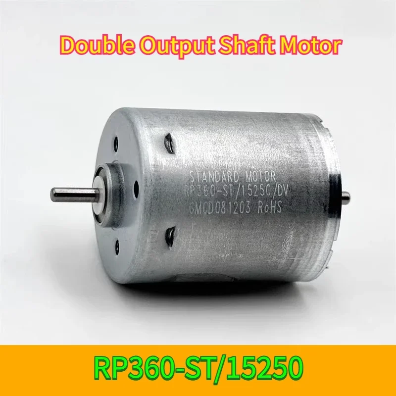RP360-ST-15250 Double-output Shaft Carbon Brush Motor DC 6V 9V 12V 14.4V 18V 9800RPM 32.5mm*27.7mm Engine Household Appliance