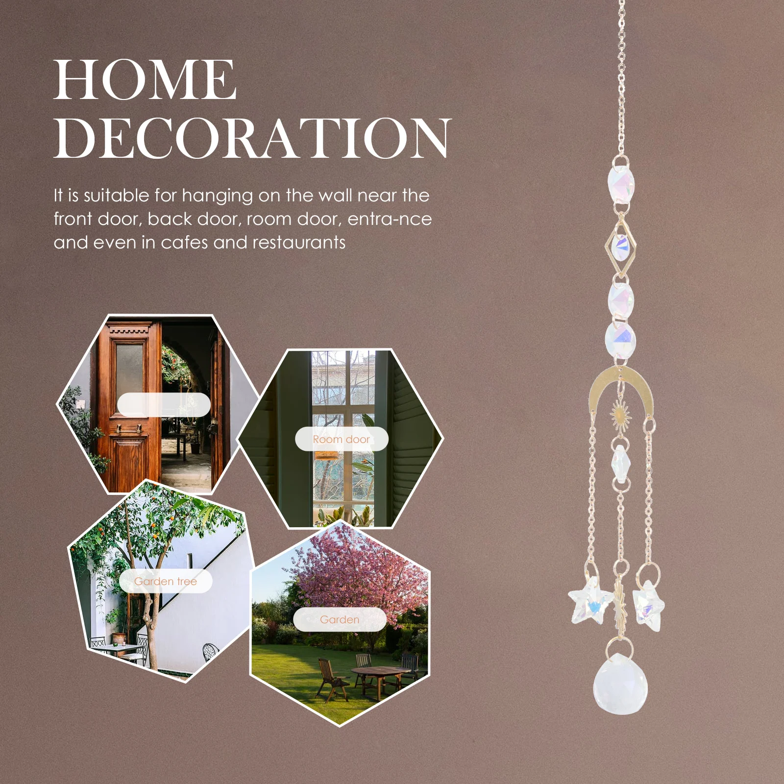 

The Clouds Sun Catcher Pendant Multicolor Crystal Glass Garden Hanging Ornaments