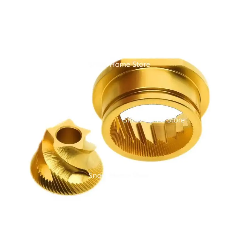 Untuk Mesin Kopi JURA X8 Aksesori Kepala Pemotong Penggiling Biji Berlapis Titanium A179E86WE6 Kerucut Inti Penggiling Baja Tahan Karat