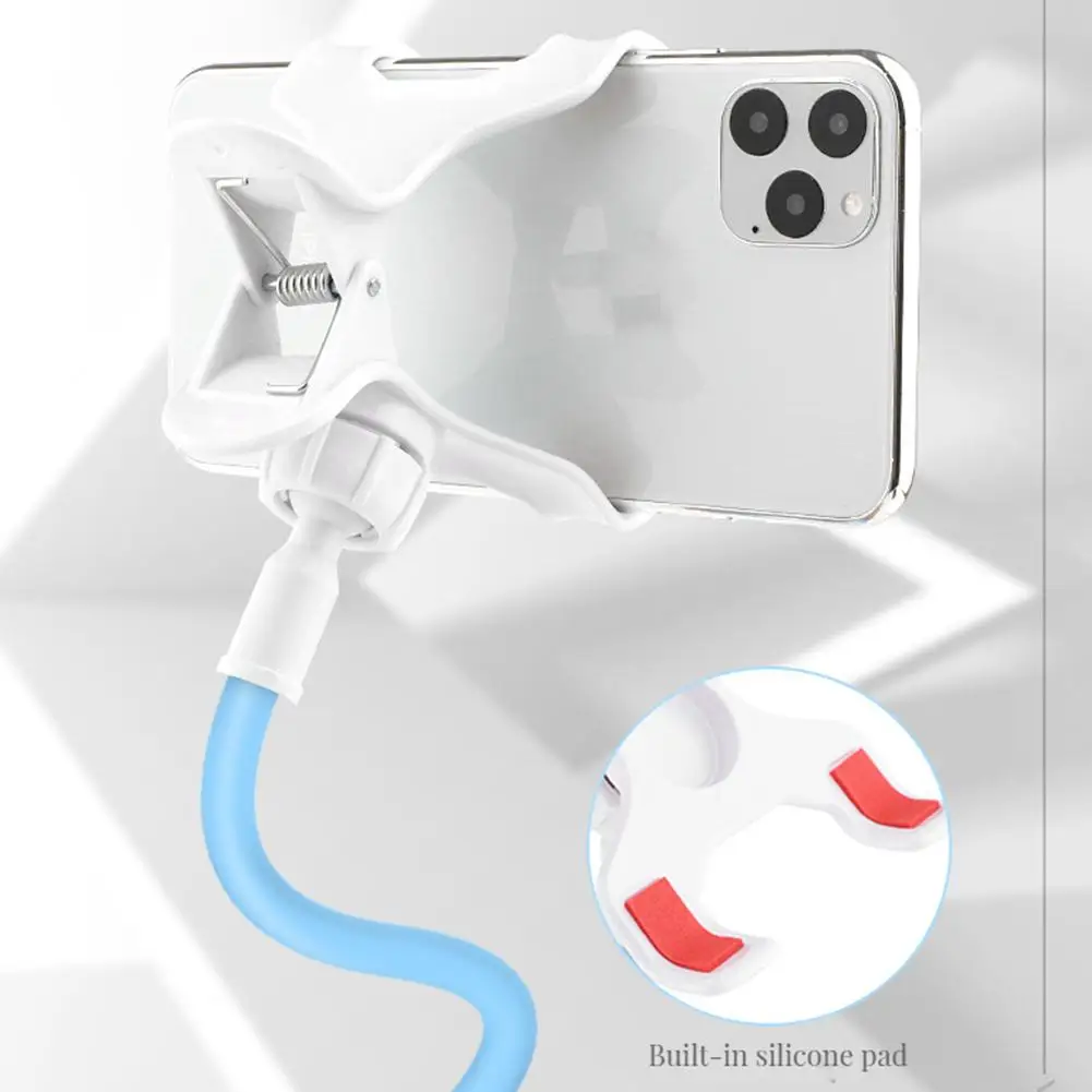 Mobile Phone Holder Bed Gooseneck Mount Clip-on Flexible Bracket Compatible For Ipad Tablet Computer