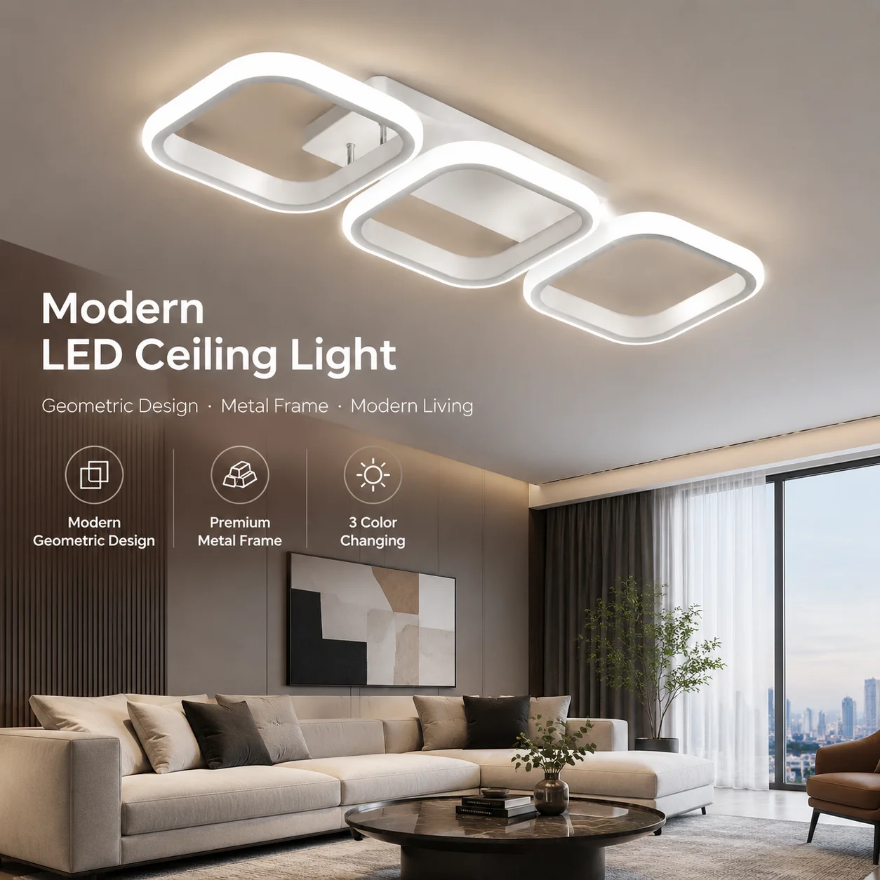 Hzralicth Nordic Modern Minimalist LED Ceiling Light for Home Living Room Corridor Balcony Entrance Decor Lamp