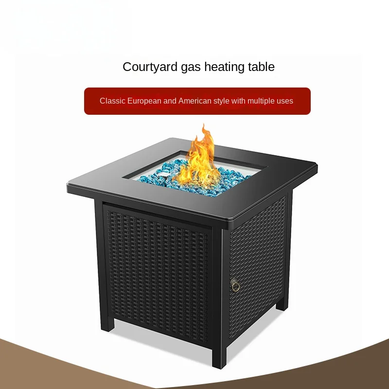 Courtyard garden gas barbecue table, household liquefied gas heater, outdoor  stove, outdoor enclosed stove, villa tea table