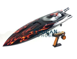 G30D 30CC Black Fiber Glass 65KM/H High Speed Gasoline Racing ARTR RC Boat W/ Radio System Toucan for Adults THZH0070-SMT8