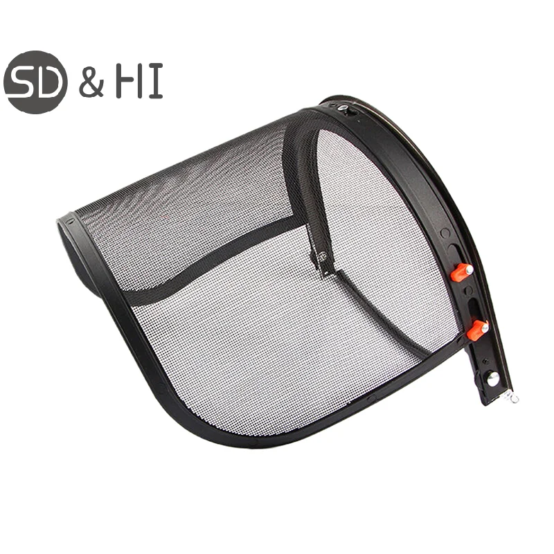 1PC Garden Grass Trimmer Safety Helmet Hat With Full Face Mesh Protective Mask For Logging Brush Cutter Forestry Protection