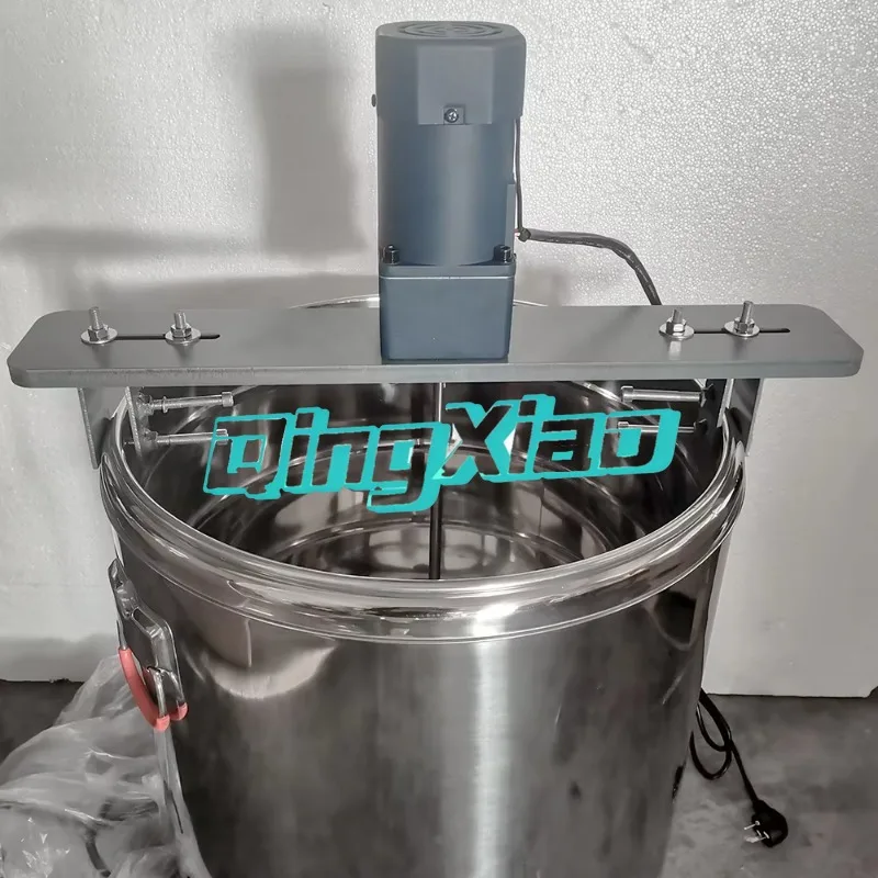 Industrial Heating Mixer With Fixed Bracket 220V 110V Stainless Steel Blade Wax Oil Heating Tank Barrel Stirring Machine