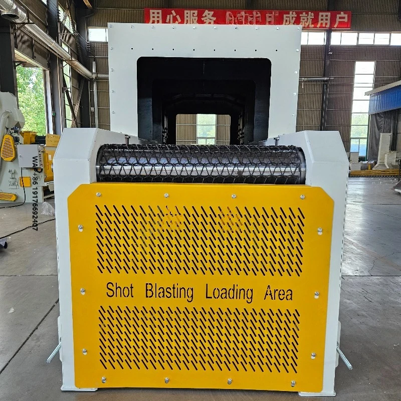 Icon High Quality Automatic Industrial Alloy Wheel Wire Abrator Steel Mesh Belt Shot Blasting Machine Motor Gearbox High