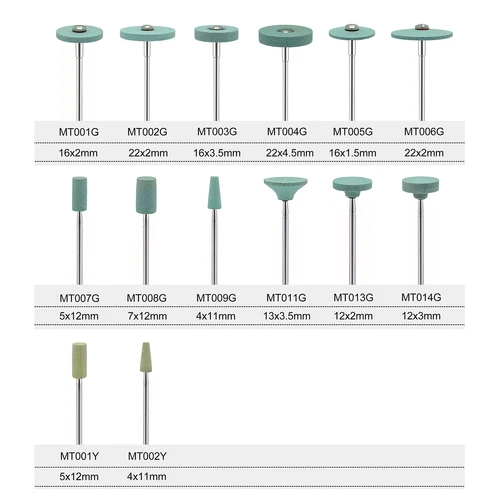 Imagen 2 del producto WellCK-pulidor Dental de cerámica, cabezal de molienda de diamante, piedra, Zirconia, cerámica, amoladora de coronas Emax, fresas de pulido rápido, 5 uds.