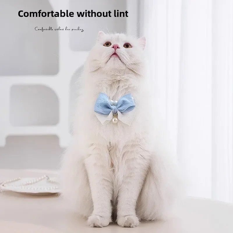 Adjustable cat collar summer ragdoll cat cute collar kitten decorative necklace dog bow tie  cat accessories  pet