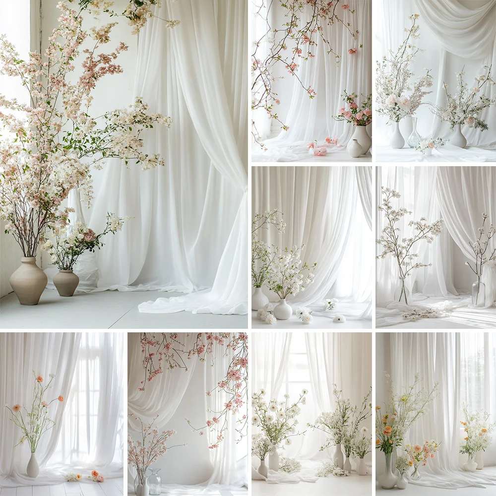 

Photography Background White Window Curtain Interior Adult Birthday Party Pregnant Portrait Decor Backdrop Photo Studio