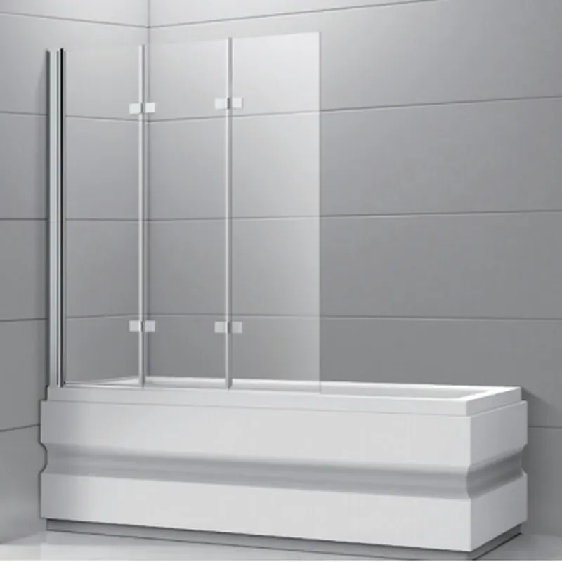 for Bathtub Screen Push-pull Folding Outlet 5mm Glass WALK IN Walk-in Shower Screen