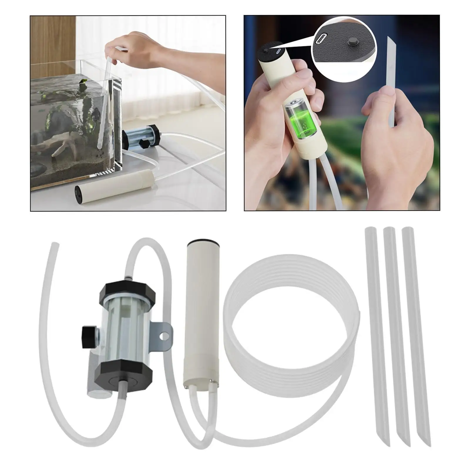 Aquarium Vacuum Cleaner Water Changing Quick Water Change Electric Fish Tank Vacuum Gravel Cleaner Aquarium Sand Cleaner Set