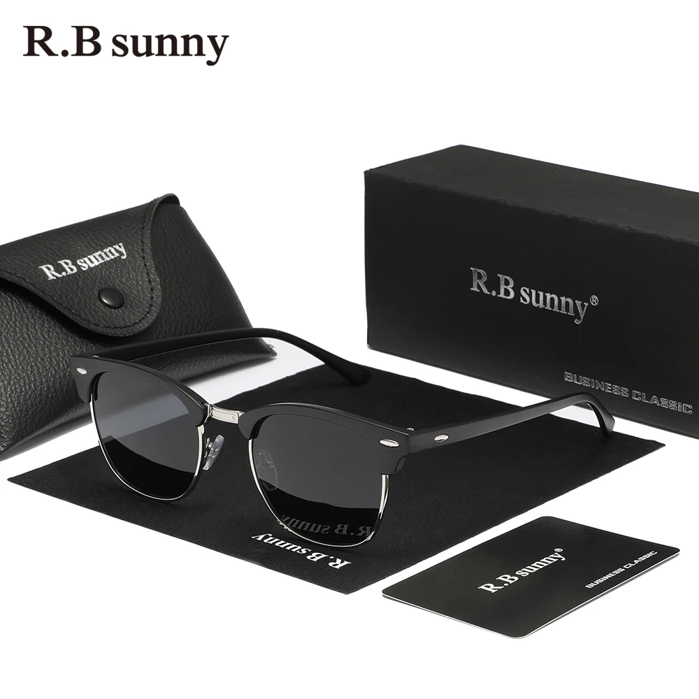 RBsunny Mode HD Round Sunglasses Black 7