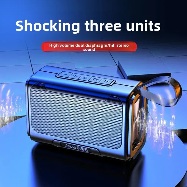 

Портативная Bluetooth-колонка MW Audio с двойной диафрагмой, металлическим корпусом, тройным динамиком и мощным сабвуфером