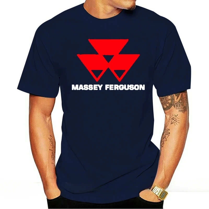 S M L XL  male brand teeshirt men summer cotton t shirt Massey Ferguson Tractors Company Logo Men& Black T-Shirt