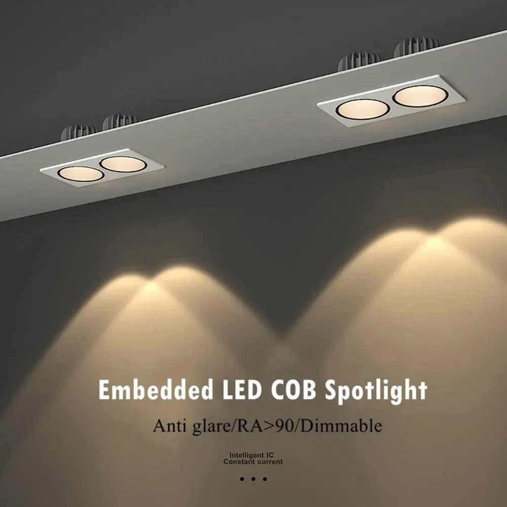 Anti Glare Led Downlight Dimmable Recessed Led Ceiling Light Spot Lighting For Kitchen Bedroom Living Room 7W 12W 15W AC85-265V